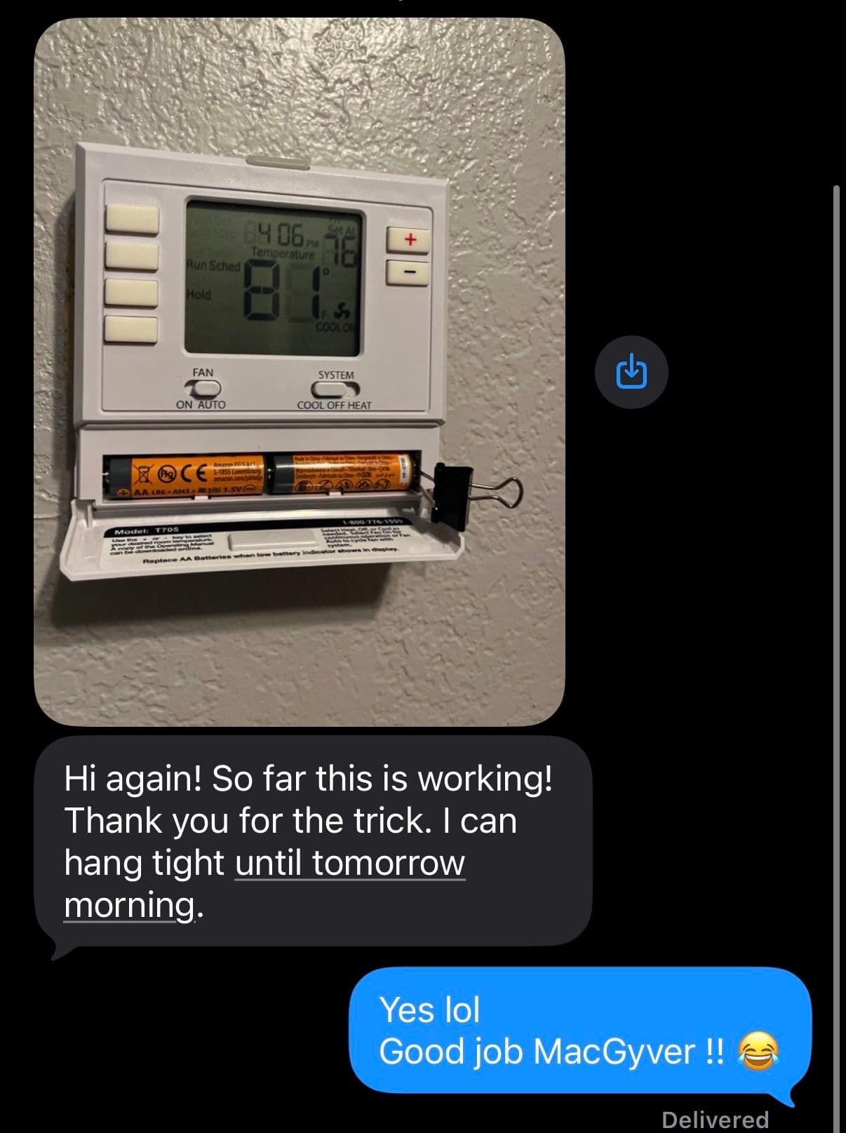 A Thermostat Acting Up at the Worst Time - Here's What We Did image
