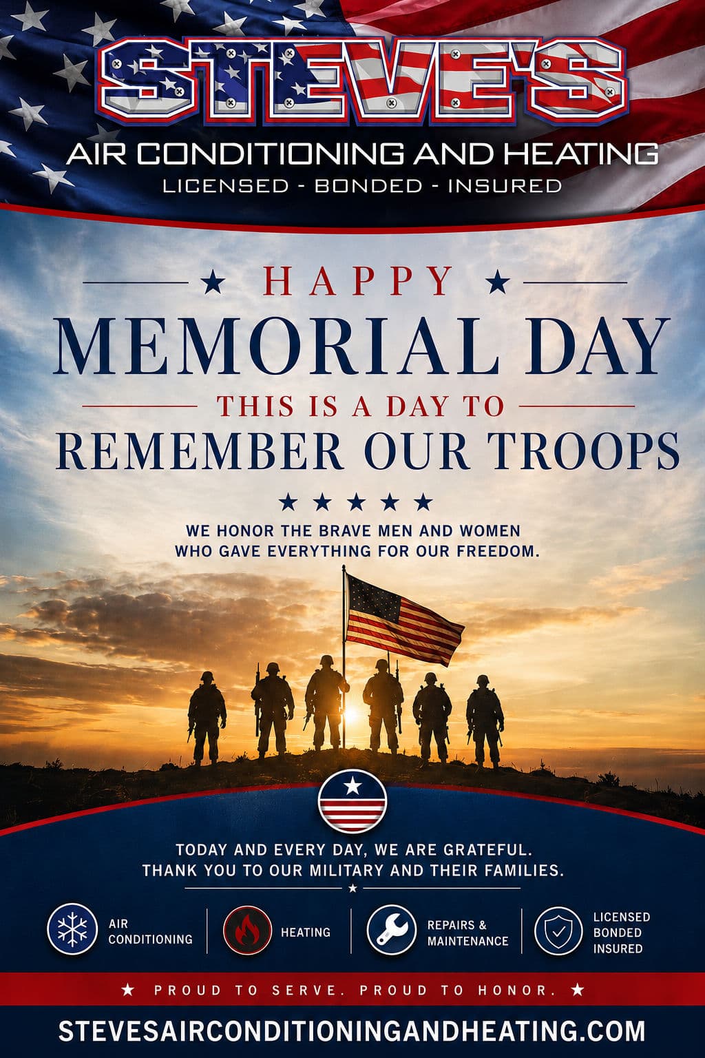 Steve's Air Conditioning and Heating Honors Memorial Day image